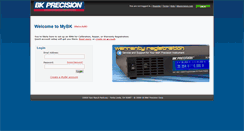 Desktop Screenshot of my.bkprecision.com