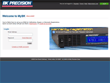 Tablet Screenshot of my.bkprecision.com